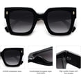 thumbnail image 4 of SCSYV Vintage Oversized Square Sunglasses for Women,Retro Womens Luxury Big Sun Glasses UV400 Protection SJ2194, 4 of 5