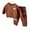Brown, variant on Atogsazn Baby Boys Spring Fall Clothes Set Infant Toddler Long Sleeve Sweatshirt Pant Outfit Crew Neck Tops Dark Blue 1-2 Years