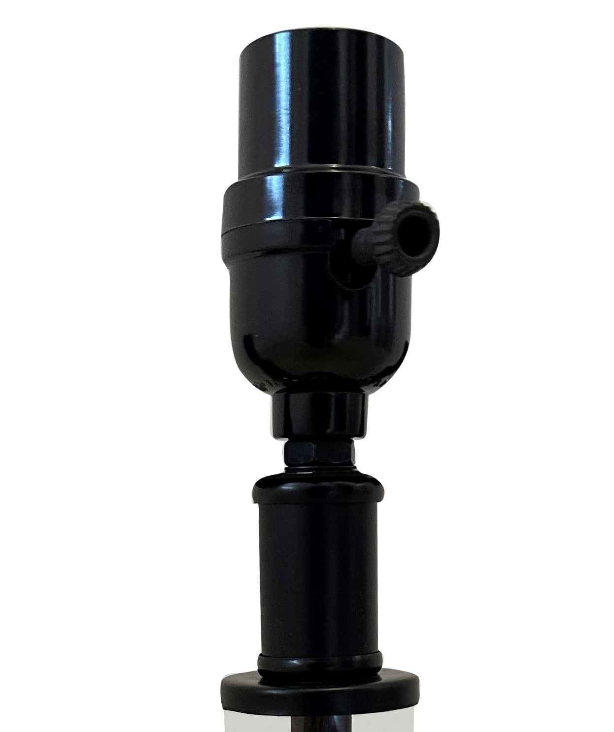 Better Homes & Gardens 14" Height Black Finish Metal Clear Glass Column Accent Lamp Base, Modern Design
