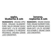 Happy Baby Organics Clearly Crafted, Stage 2, Oats & Fruits Variety Pack, Organic Baby Food, Pouches 4oz (8 pack)