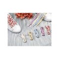 thumbnail image 4 of INSPIRE CHIC 2 Pairs Flat Glitter Shiny Shoe Laces, Metallic Heart Shoelaces Beige-Silver Heart 120cm/47.2", 4 of 4