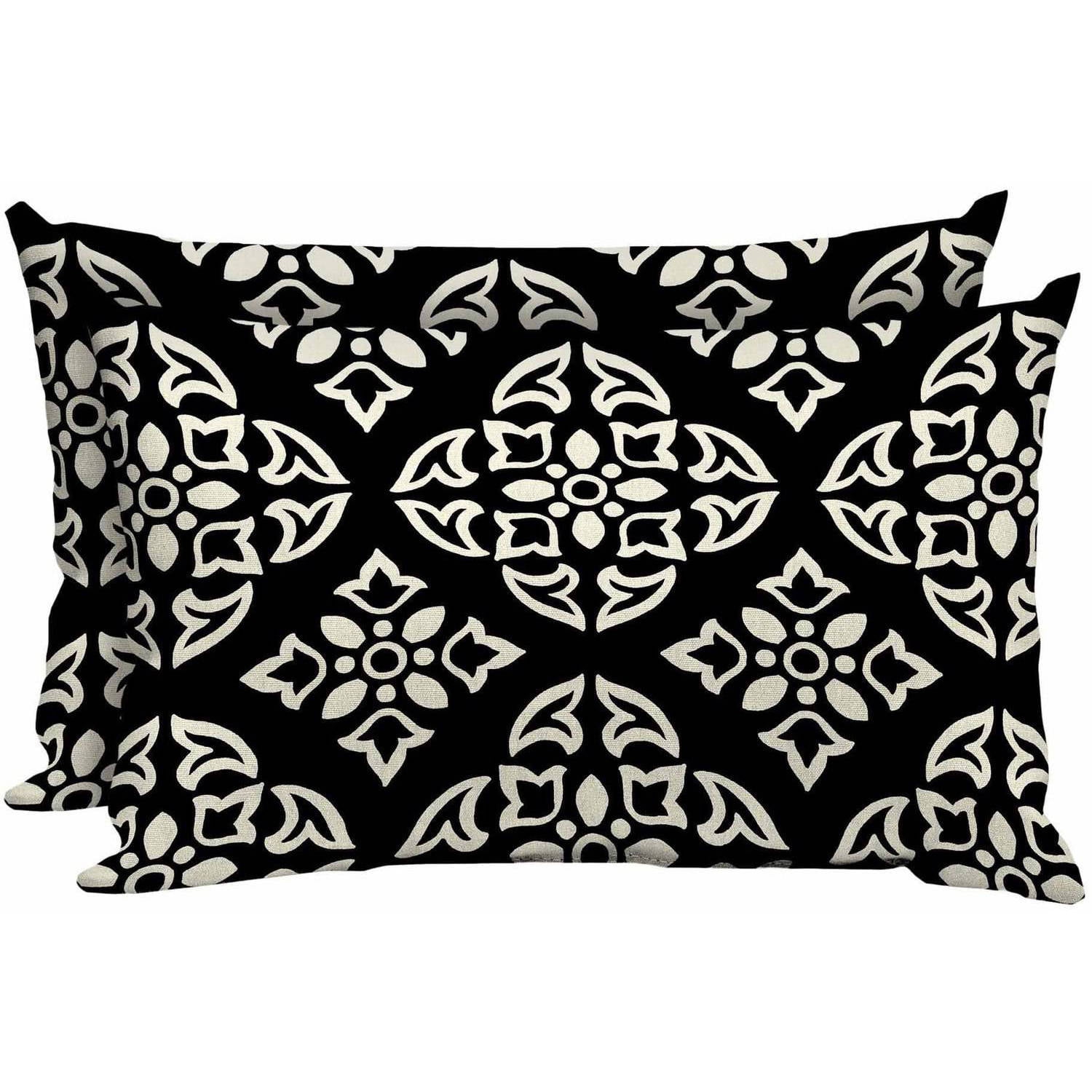 black and white outdoor pillows