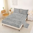 thumbnail image 2 of Castle Fairy Retro Worn Tribal Border King Sheets 4pcs,Abstract Geometric Aztec Line Bedding,Gray White,1 Flat Sheet, 1 Fitted Sheet and 2 Pillowcases, 2 of 7