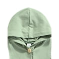 thumbnail image 6 of Seyurigaoka Baby Girls Boys Romper, Solid Color Hooded Sleeveless Jumpsuit, 6 of 9