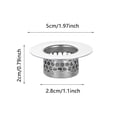thumbnail image 3 of Stainless Steel Strainer And Drain Filter Universal Hair Catcher For Bathroom Wash Basin Clog Mesh Screen, 3 of 5
