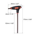 thumbnail image 2 of Uxcell 8pcs 5mm Hex Key T-Handle Dual End Wrench Spanner, Metric S2 Steel, 2 of 5