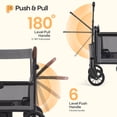 thumbnail image 4 of HARPPA Foldable Wagon Stroller for 2 Kids, Kids Wagon with Canopy, 5-Point Harness, Bench Seat, Gray, 4 of 8