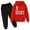 Red, variant on QHFBli Kids Football Star Hoodie Set,Graphic Long Sleeve Pullover Tops with Jogger Pants Classic Sweatsuit for Boys 11-12 Years