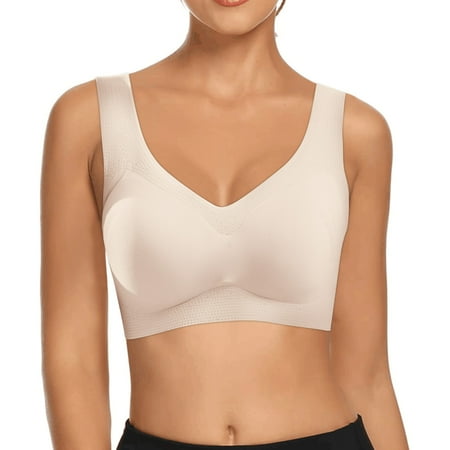 NECHOLOGY Front Closure Bras For Women Women s Plus Size Full Figure Basic Beauty Underwire Bra Beige Large