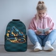 thumbnail image 2 of Uorisanigo 17 Inch Blue Tractor Print School Backpack for Boys Girls 5-13, Multifunctional Large Capacity School Bag for Kindergarten, Durable Casual Daypack for Holiday Trips, 2 of 7