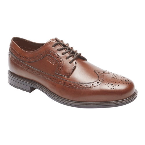 Rockport Men's Essential Details II Wing Tip Waterproof Oxford Tan, Size 7.5 M