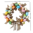thumbnail image 3 of Easter Decorative Wreath With Eggs Bunnies and Burlap Bows, Rustic Wall Garland for Front Door Mantel Table Display, Elegant Long-Lasting Spring Holiday Decor for Farmhouse Home Party Celebration, 3 of 7