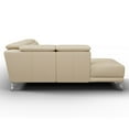 thumbnail image 4 of VALENCIA THEATER SEATING Pista Modern Leather Reclining Sectional Sofa with Left-Hand Facing Chaise, Not Inflatable, Contemporary, Top Grain Leather and Solid Wood Frame, Sofa with Electric Recliner and USB Charging, Beige, 4 of 5