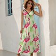 thumbnail image 2 of Flamingo Pattern King Size Sleeveless Dress Dresses Summer Women Dresses Clothing Woman Dresses Dress, 2 of 7