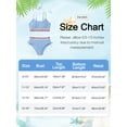 thumbnail image 2 of GYRATEDREAM Girls 2 Piece Swimsuit Woven Color Block Welt Adjustable Straps Swimwear Top High Waisted Bottom Bikini Sets Bathing Suits, 2 of 9