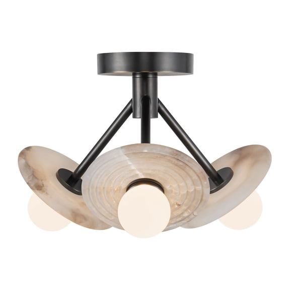 Alora Lighting SF346313UBAR Dahlia 13" Wide Led Semi-Flush Ceiling Fixture - Urban Bronze