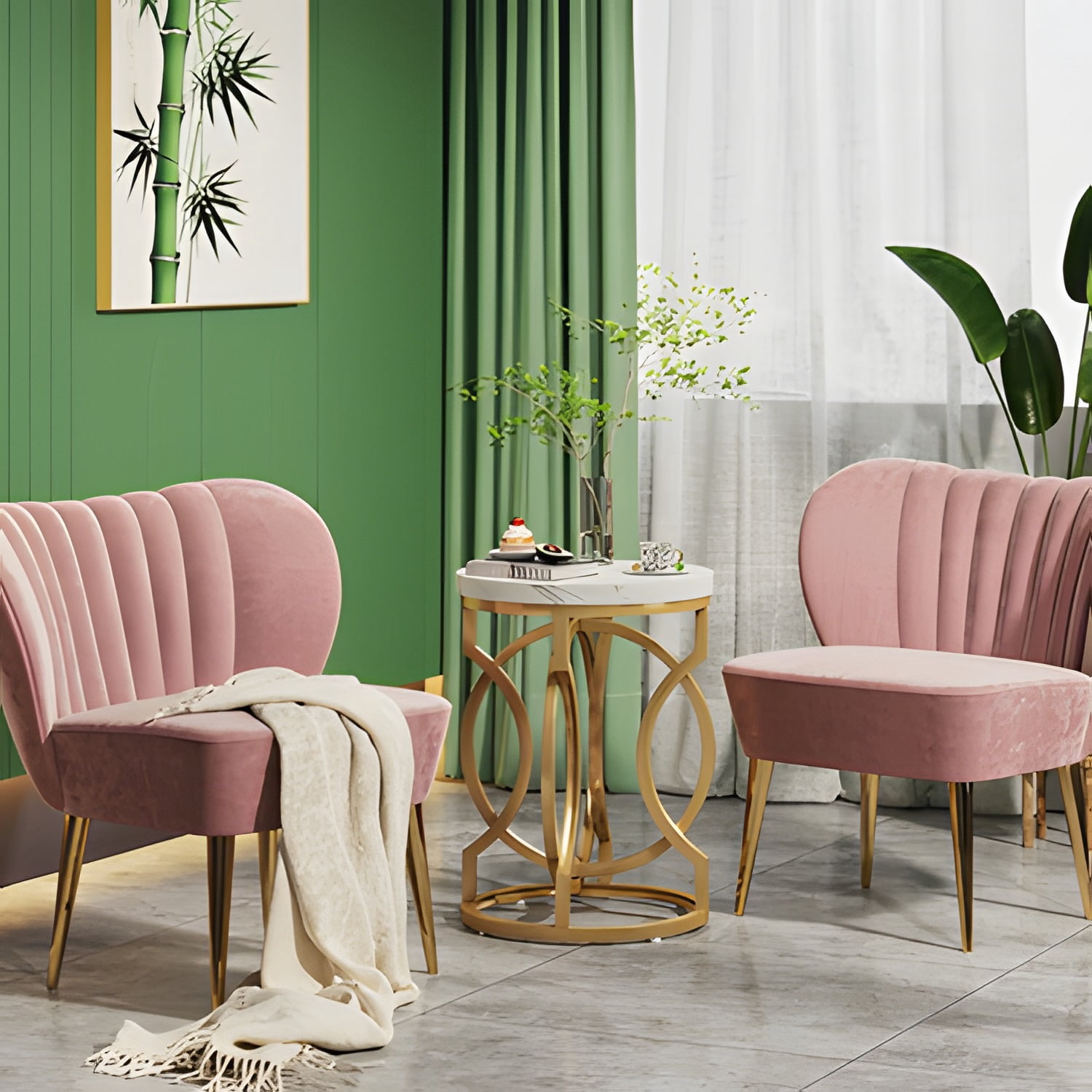 Narrow End Table, MDF Construction, Cross Fishtail Design for Living Room/Bedroom/Office as Side Table/Nightstand