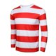 thumbnail image 3 of Set de disfraces FOCUSOUL Camiseta a rayas rojas y blancas para hombre adulto, 3 of 8