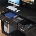 thumbnail image 5 of WIAWG Office Reception Desk with Counter, Modern Reception Station with Drawer, Black, 5 of 8