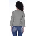 thumbnail image 3 of Moomaya Womens Sequin Lips Patch Tshirt Long Sleeves Casual Valentine Top, 3 of 8