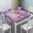 thumbnail image 3 of Easy Care Boho Floral Table Cover, 34x34 Inch Square Tablecloth with Elasticized Hem for Patio and Indoor Dining Tables, 3 of 6