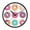 Colorful Donuts, variant on Indoor 12' Voice-Activated Luminous Decoration Wall Clock With LED Night Light Kawaii Pastel Bunny