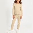thumbnail image 2 of HBGVBA 2 Piece Set for Little Girl Base Layer Fall Winter Long Sleeve Top Long Pant Matching Outfits, 2 of 5