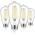 thumbnail image 1 of Bombilla LED ASOMST Vintage Edison ST58, 6 W, 3000 K, 850 LM, paquete de 4, 1 of 9