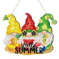 thumbnail image 2 of Crossing The Border Summer Gnome Gnomes The Door Wooden Hanging Ornaments Wooden Hanging Signs Decorative Yard House Door Wooden Pendants, 2 of 7