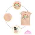 thumbnail image 3 of MISS POPULAR Girls 4-Pack Super Soft Short Sleeve T-Shirts Rainbow Butterfly Glitter Print Cute Design| Sizes 7-16, 3 of 6