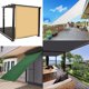 thumbnail image 3 of Vela de Sombra Rectangular Impermeable 2 x 3 m Vela de Sombra de Lona con Protección contra Rayos UV del 98%, con Cuerdas de 1,5 m para Exteriores, Jardín y Terraza, Beige oso de fresa Electrónica, 3 of 5
