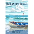 thumbnail image 1 of Brigantine Beach, New Jersey, Lifeboat on Beach (16x24 Giclee Gallery Art Print, Vivid Textured Wall Decor), 1 of 3