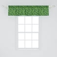 thumbnail image 2 of Ambesonne Exotic Window Valance, Clutter of Banana Leaves, 54" X 12", Fern Green Hunter Green, 2 of 3