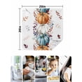 thumbnail image 4 of Blue Pumpkin Fall Cloth Napkins Set of 6 Reusable Dinner Napkins, Thanksgiving Autumn Orange White Eucalyptus Cocktail Napkin Washable Table Napkins for Wedding/Holiday Party/Baby Shower 20"x20", 4 of 7
