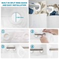 thumbnail image 4 of No Hook Shower Curtain, Navy Blue Beige Floral Shower Curtains for Bathroom with See Through Top Window, Vintage Farmhouse Floral Leaves Waterproof & Washable Bath Curtain Stand Up Stall 36"x72", 4 of 9