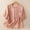 02-Pink, variant on Dezsed Women's Floral Embroidery Linen Shirts 3/4 Sleeve V-Neck Tunic Tops Summer Casual Loose Blouses Purple L