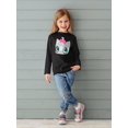 thumbnail image 2 of Cute Cat With Bow Long Sleeve Toddler -Image by Shutterstock,  5 Toddler, 2 of 4