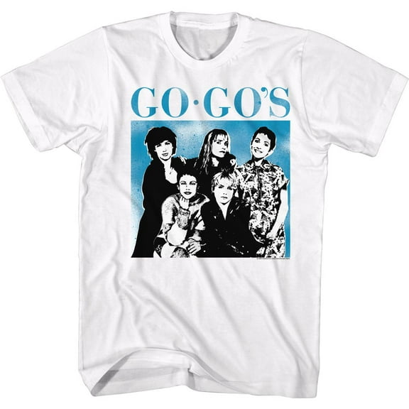 The Go-Go's Group Shot White Adult T-Shirt