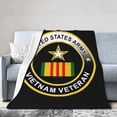 thumbnail image 2 of Manta de franela de veterano de guerra de Vietnam, elegante edredón para una siesta, edredón de invierno para las cuatro estaciones, antimicrobiano, con control de olores, ligero y antiestático,, 2 of 5