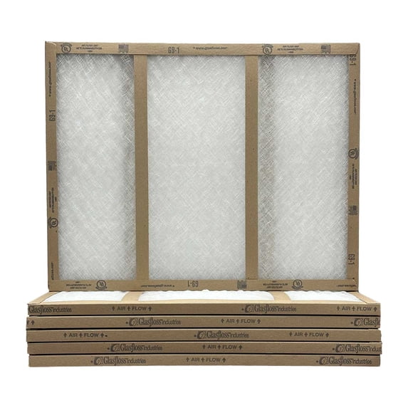 18x20x1 Air Filter Glasfloss GDS Series Disposable - Case of 6
