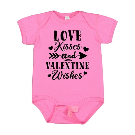 

Inktastic Valentine s Day Love Kisses and Valentine Wishes Boys or Girls Baby Bodysuit