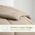 thumbnail image 2 of BedTreat Down Alternative Comforter with Corner Tabs - All Season Quilted King Size 240 GSM Sand Dollar Comforter, Machine Washable Microfiber Bedding, 2 of 6
