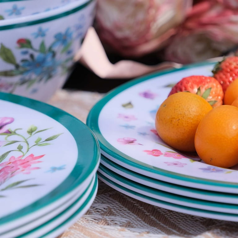 Zayton 12-Piece Floral Melamine Dinnerware Set for 4 photo 8