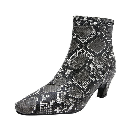 

Wesracia Boots For Women Winter Boots Women s Boots Fashion Characteristic Shoes Thick-Soled Mid-Length Boots Ankle Boots