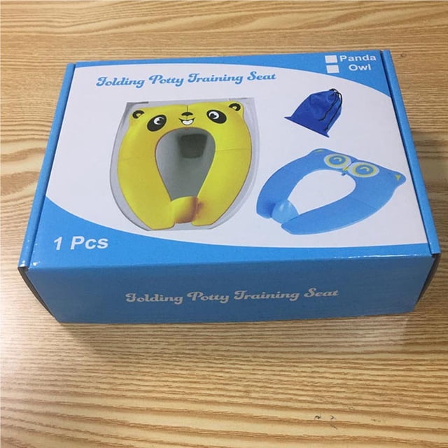 Bewildely Asiento de inodoro portátil mejorado con almohadilla antisalpicaduras para niños pequeños Asiento de inodoro de viaje plegable con almohadilla Suministros de limpieza para el hogar No. 4 Bewildely HA024170-04