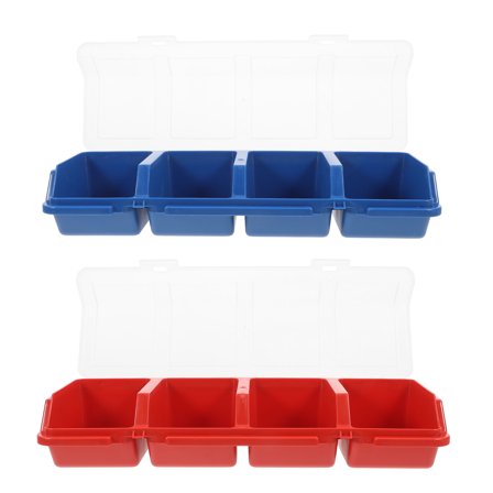 Clispeed 2Pcs Durable Small Storage Box with Lid Multi Color for Screws and Nails