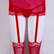 thumbnail image 3 of VISgogo Conjunto de lencería de peluche de 2 piezas para mujer, Body de una pieza con hombros descubiertos Halter Babydoll elástico con medias Ropa de dormir, Conjunto de tanga sexy VISgogo moda, 3 of 5