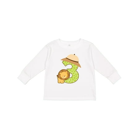 

Inktastic Safari 3rd Birthday 3 Year Old Boys or Girls Long Sleeve Toddler T-Shirt