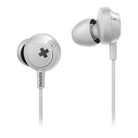Philips SHE4305WT BASS+ In Ear Wired Headphones with Mic - White