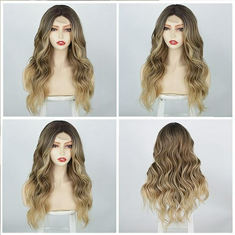 V Part Wig Human Hair Beauty Wig Straight Wig Long Curly Hair Synthetic Fiber Headband Wig Curly Lace Front Wig Human Hair Walmart